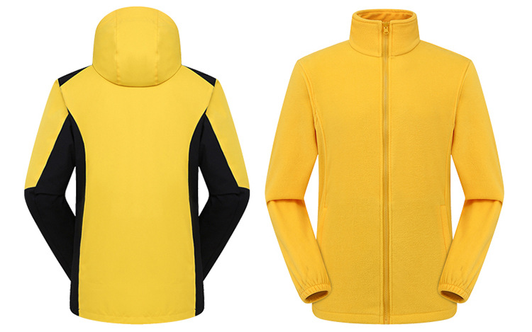 北京冲锋衣定制【免费寄样】,冲锋衣定制厂家【免费设计】(图19) 秋冬情侣款男女三合一冲锋衣定做19