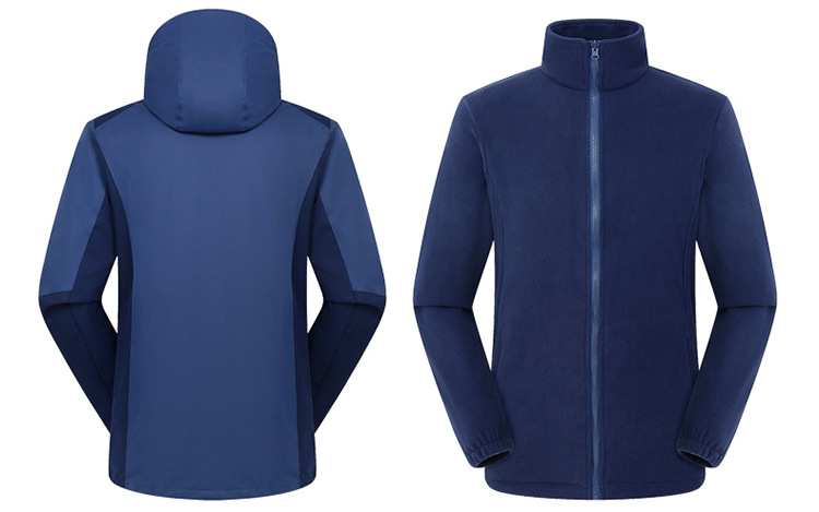 北京冲锋衣定制【免费寄样】,冲锋衣定制厂家【免费设计】(图15) 秋冬情侣款男女三合一冲锋衣定做15