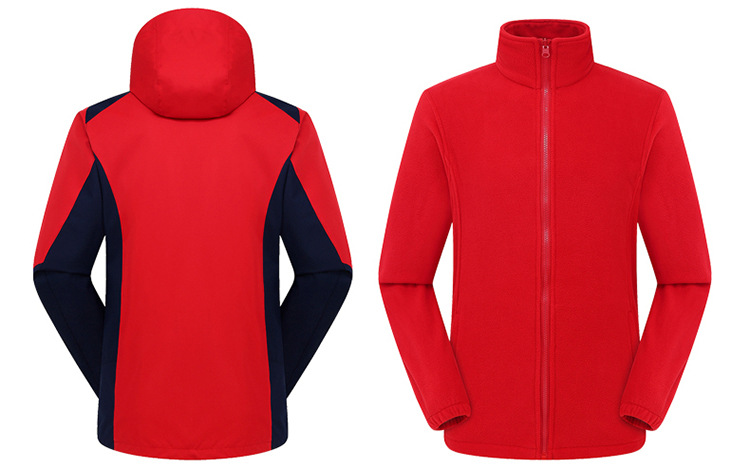 北京冲锋衣定制【免费寄样】,冲锋衣定制厂家【免费设计】(图13) 秋冬情侣款男女三合一冲锋衣定做13